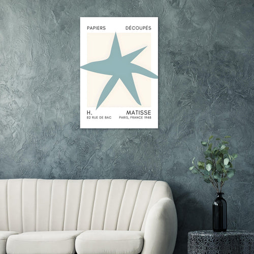 Artfulprints  Matisse – Star of the sea turquoise   poster 70x100 cm - vtwonen shop