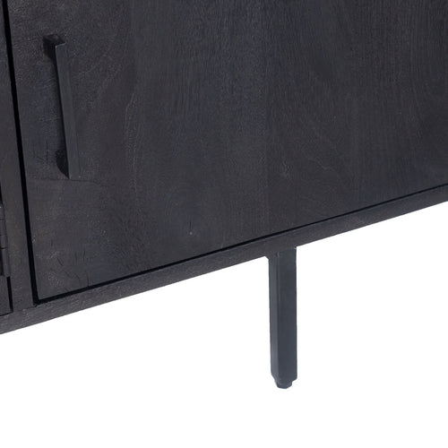 Giga Meubel Tv-Meubel Luca - Mangohout/Metaal - Zwart - 200cm - vtwonen shop