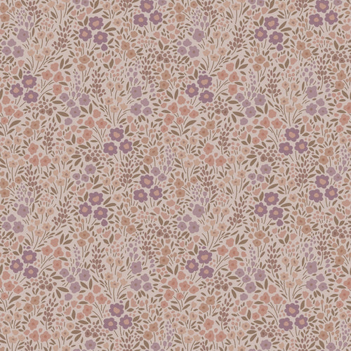 ESTAhome behang bloemetjes mauve paars - 53 cm x 10.05 m - 131458