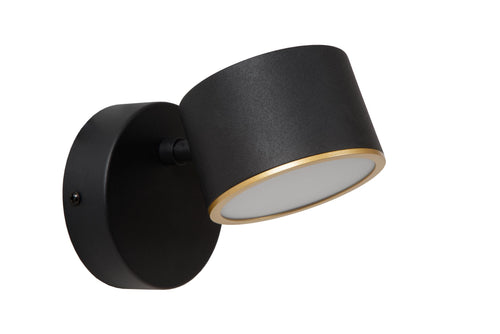 Lucide wandlamp GIAN - Geïntegreerde LED - Zwart