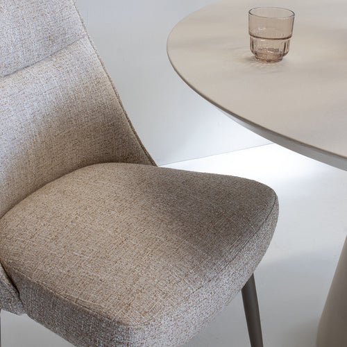 DÉJA Living Eetkamerstoel Meau - Beige/Taupe - Zithoogte 47cm - Set van 2 - vtwonen shop