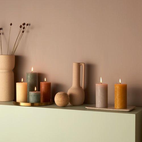 Bolsius rustieke kaarsen - taupe - 19cm - vtwonen shop