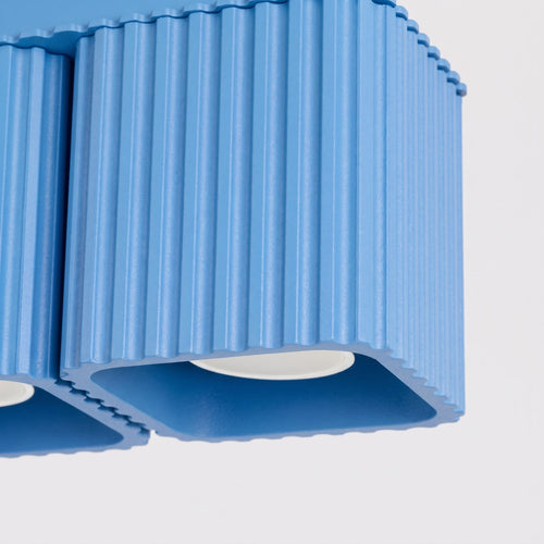 Sollux Lighting Plafondlamp RIFF 2 azuurblauw GU10 - 20,5x10x12cm