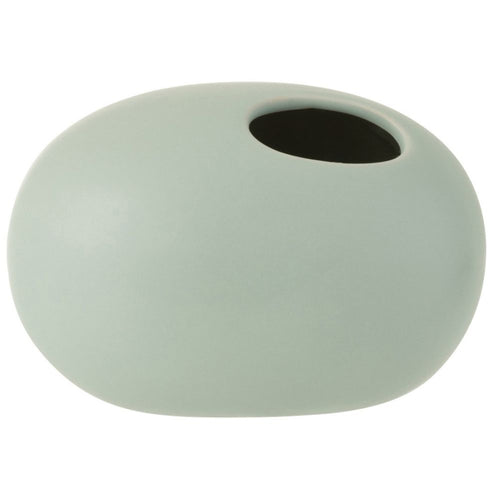 J-Line vaas Ovaal - keramiek - pastel groen - small - 2 stuks - Ø 10 cm - vtwonen shop