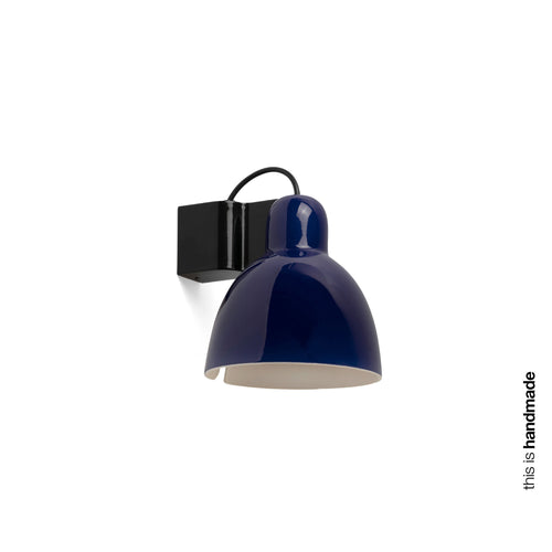 Faro Venice Witte Koepel Wandlamp Kobalt Blauw