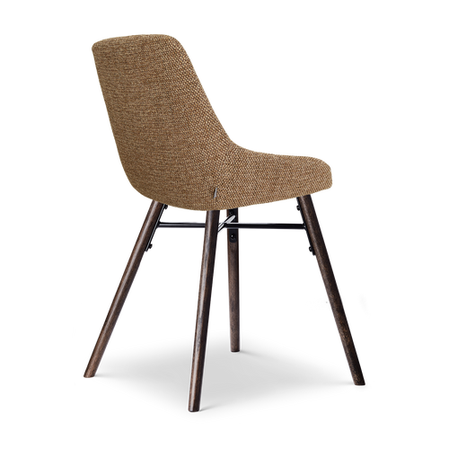 Nolon Nena-Isa eetkamerstoel bruin blend - walnoot houten onderstel