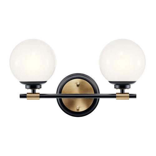 Badezimmer-Wandleuchte Modern Schwarz, Champagner Bronze 3000K IP44 2x G9