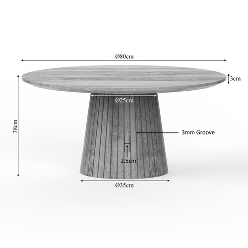 Starfurn  salontafel Lana - taupe - 80x80x38cm