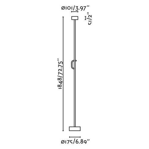 Faro Staff Staff LED Uplighter vloerlamp, satijnzwart, satijnzwarte kap, 2700K