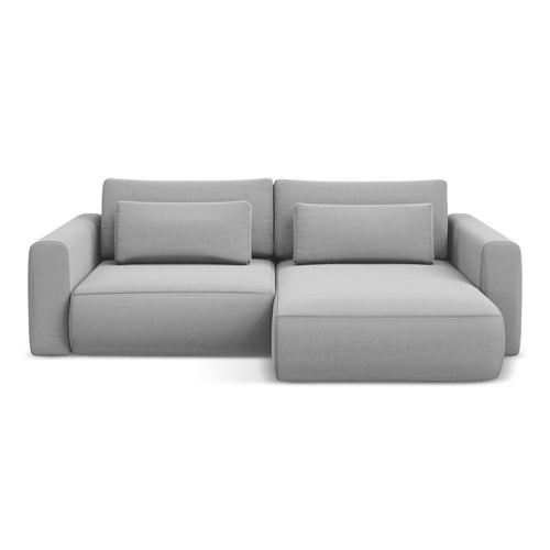 LaMiaSofa hoekbank rechts Perugia - velours - grijs - 240x149x82