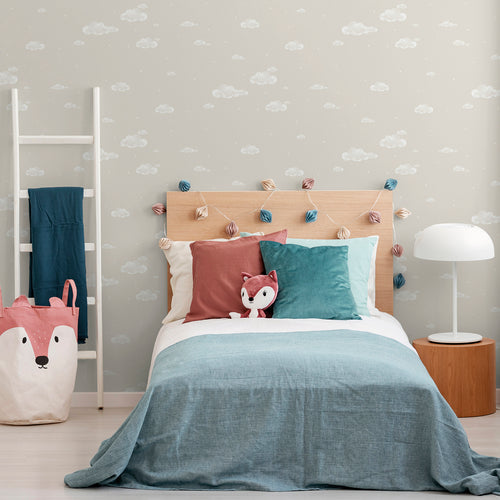 Sanders & Sanders behang wolkjes beige en wit - 53 cm x 10 m - 640461