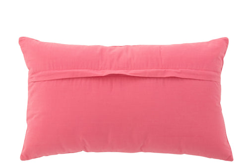 J-Line kussen Ciao Amore - katoen - roze/oranje