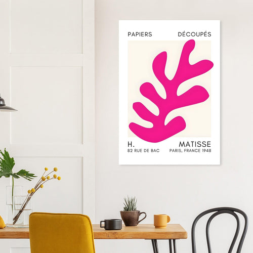 Artfulprints Poster met Lijst Matisse – Ocean petals pink   - 50x70 cm - Roze