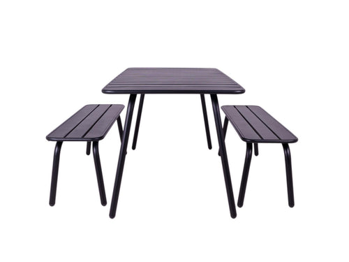 MaximaVida metalen picknickset Max 150 cm zwart – 3-delig - vtwonen shop