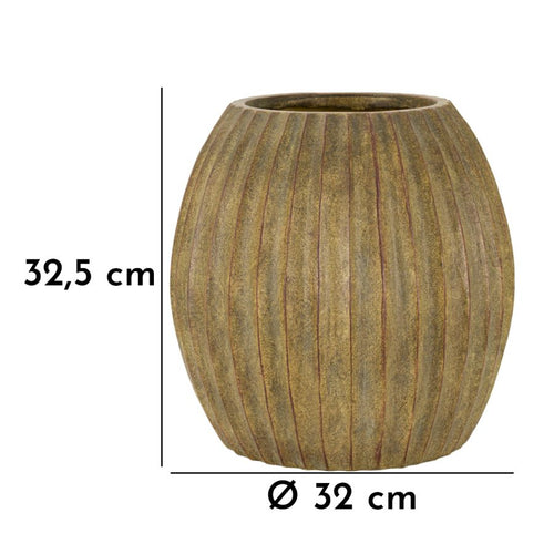 Groene magnesium vaas Ø 32x32,5 cm