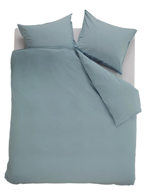 Ambiante Cotton Uni dekbedovertrek - Effen - Tweepersoons - 200x200/220 cm - Blauw