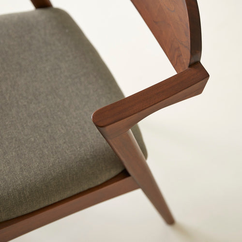 Tikamoon Stoel van donker massief teakhout en stof - Bruin - vtwonen shop