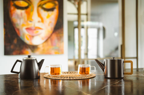 Bredemeijer - Dubbelwandige theepot Odense - 1,1 liter - Mat zwart - Met filter - vtwonen shop