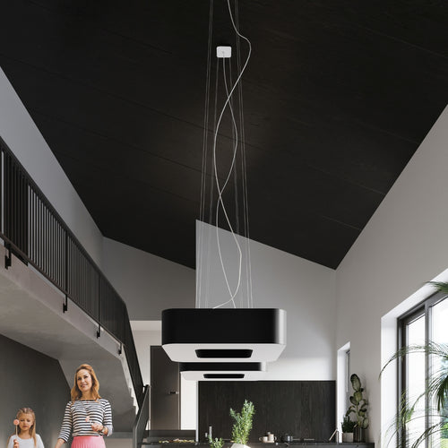 Sollux Lighting Kroonluchter URANO 80 zwart - 80x80x112cm