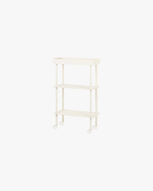 noo.ma Nolle Console 3-tier - compacte metalen sidetable, Piazza Beige