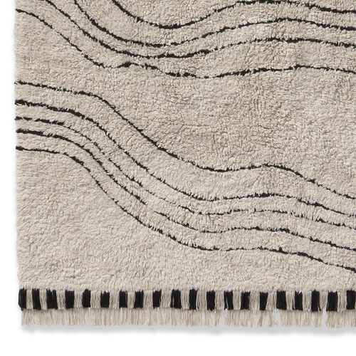 Lorena Canals Kindervloerkleed wasbaar vloerkleed Musical Notes Natural Black