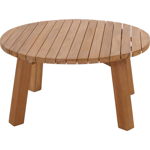 Lesli Living tuintafel teak - zwart - Ø80x40cm