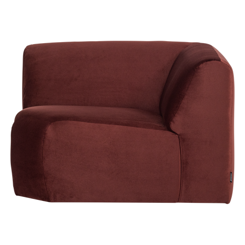 WOOOD hoekelement recht Mojo Base - Velvet - Kastanjebruin - 74x105x105