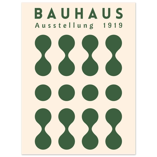 Artfulprints  Bauhaus - Ausstellung green   poster 30x40 cm - vtwonen shop