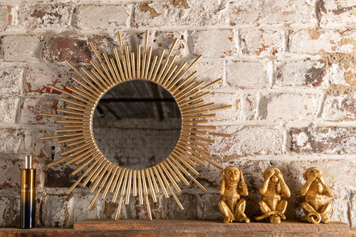 J-Line figuur Aap Horen/Zien/Zwijgen/Gsm - polyresin - goud - 4 stuks - vtwonen shop