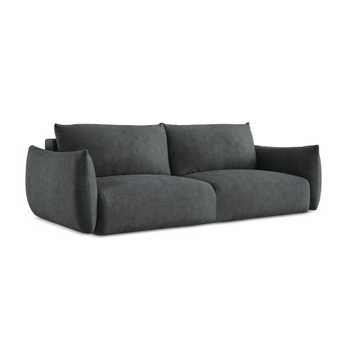 LaMiaSofa 3-zits slaapbank Savona - chenille stof - donkergrijs - 230x105x90