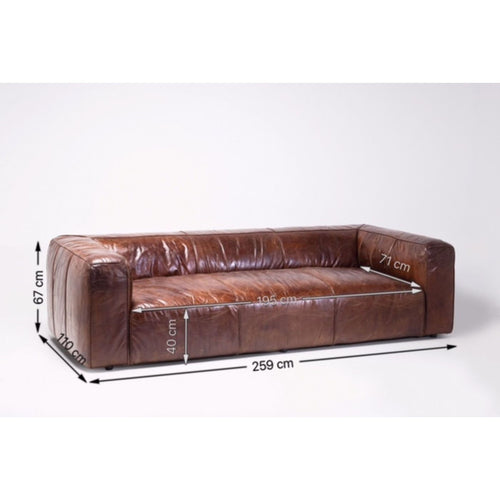 Kare Design Sofa Cubetto leer 260cm - vtwonen shop