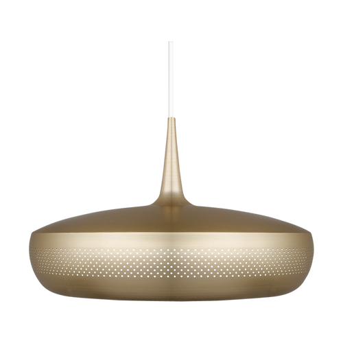 Umage Clava Dine hanglamp brushed brass - met koordset wit - Ø 43 cm - vtwonen shop