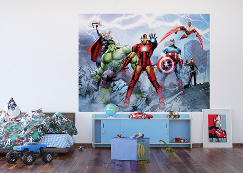 Sanders & Sanders fotobehang The Avengers blauw, rood en groen - 252 x 182 cm - 600968