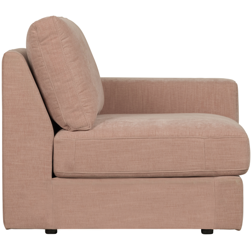 vtwonen 1-zits bank element met arm rechts Family - Polyester - Roze - 85x115x98 - vtwonen shop