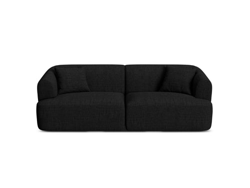 Cosmopolitan Design Modulaire bank Campi 3-zits, structurele stof zwart - 90x220x70cm