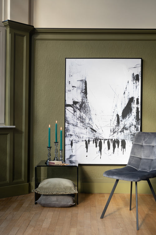 J-Line stoel Morgan - textiel/metaal - grijs - 2 stuks - vtwonen shop