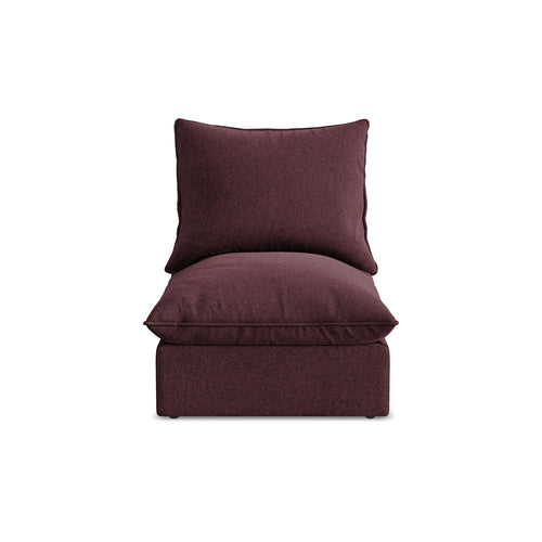 LaMiaSofa Bankmodule midden Ravenna - velours - bourgondië - 75x90x77