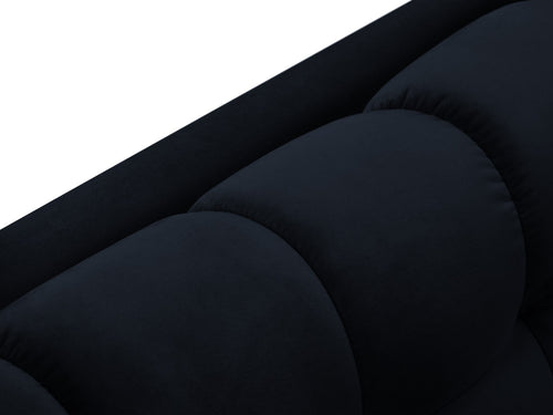 Cosmopolitan Design linker hoekbank Bali 5-zits, flueel, donkerblauw - 185x293x75cm
