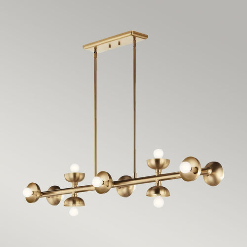 Bar Pendelleuchte Deckenleuchte Modern Champagner Bronze 10x E14
