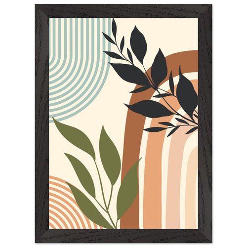 Artfulprints Poster met Lijst Boho – Natural tones   - A4 21x29.7 cm - Meerkleurig