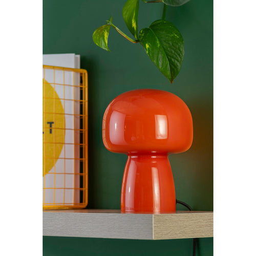 Leitmotiv tafellamp Fervor - oranje - 15x15x20cm - Paddenstoellamp