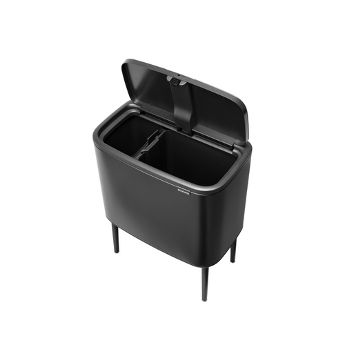 Brabantia Bo Touch Bin, met 2 binnenemmers, 11 + 23 liter - Confident Grey