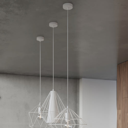 Sollux Lighting Hanglamp UMBERTO wit - 32x32x120cm