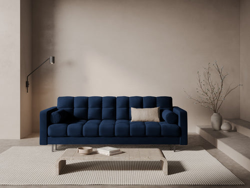 Cosmopolitan Design Slaapbank met opbergdoos Bali 3-zits, flueel koningsblauw - 84x222x105cm