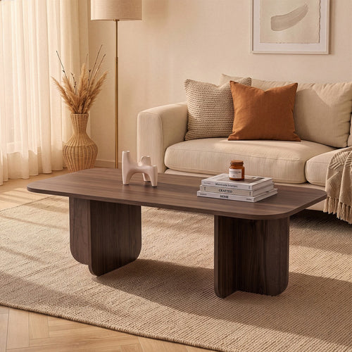 Calicosy - BECAJ Rechthoekige salontafel - Eiken - 60x120x41,4 cm