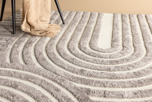 Rebellenclub Vloerkleed Riihimaki - Grijs/wit - vtwonen shop