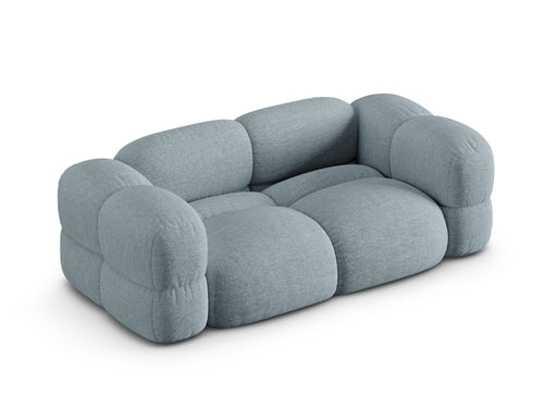 Cosmopolitan Design Bank Loretto 3-zits, structurele stof pastelblauw - 100x210x68cm