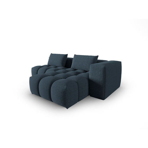 Cosmopolitan Design - Modulaire hoekbank rechts Verona 3-zits, structurele stof donkerblauw - 145x205x70cm