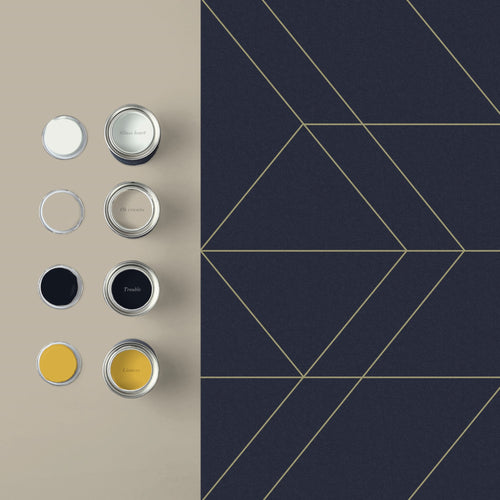 Graham & Brown Vliesbehang - Balance Navy Gold - 10mx53cm - vtwonen shop