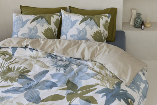 Beddinghouse Dekbedovertrek Flori - 200 x 200/220 cm - Blauw